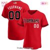 AVAILABLE Custom Red Navy Gray Baseball Jersey AVAILABLE Custom Red Navy Gray Baseball Jersey