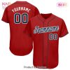 AVAILABLE Custom Red Navy White Authentic Baseball Jersey AVAILABLE Custom Red Navy White Authentic Baseball Jersey