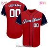 AVAILABLE Custom Red White Royal Authentic Baseball Jersey AVAILABLE Custom Red White Royal Authentic Baseball Jersey