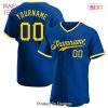 AVAILABLE Custom Royal Gold White Authentic Baseball Jersey