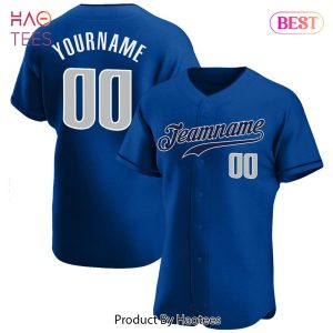AVAILABLE Custom Royal Gray Navy Authentic Baseball Jersey