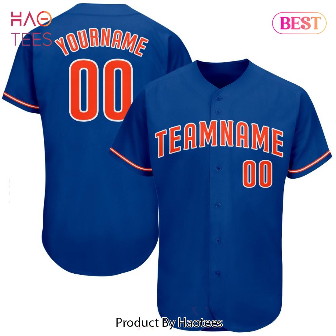 AVAILABLE Custom Royal Orange White Authentic Baseball Jersey AVAILABLE Custom Royal Orange White Authentic Baseball Jersey