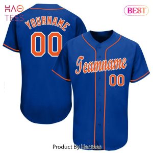 AVAILABLE Custom Royal Orange White Baseball Jersey