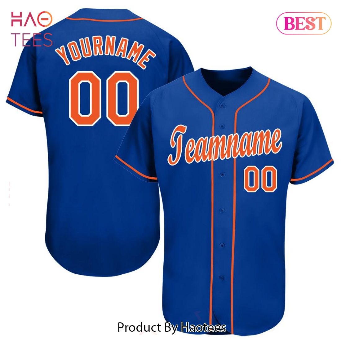 AVAILABLE Custom Royal Orange White Baseball Jersey AVAILABLE Custom Royal Orange White Baseball Jersey