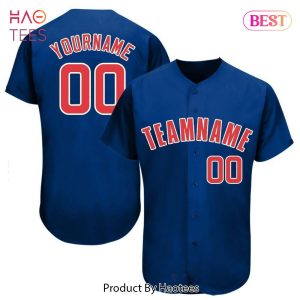 AVAILABLE Custom Royal Red White Baseball Jersey