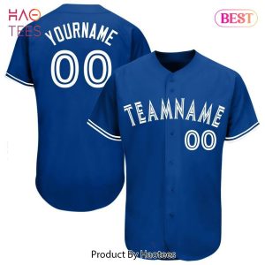 AVAILABLE Custom Royal White Baseball Jersey