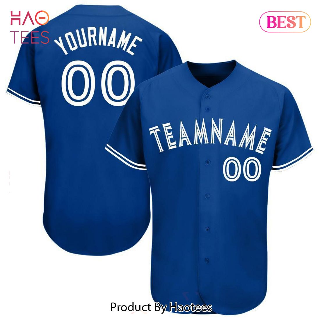 AVAILABLE Custom Royal White Baseball Jersey AVAILABLE Custom Royal White Baseball Jersey