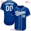 AVAILABLE Custom Royal White Light Blue Baseball Jersey AVAILABLE Custom Royal White Light Blue Baseball Jersey