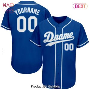 AVAILABLE Custom Royal White Light Blue Authentic Baseball Jersey