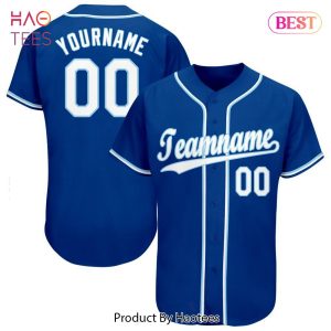 AVAILABLE Custom Royal White Light Blue Baseball Jersey