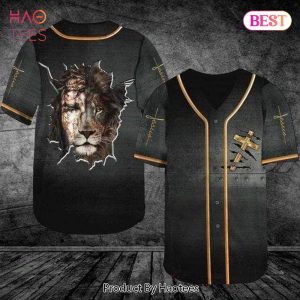AVAILABLE Lion Jesus Cross My Heart Wall Cross Baseball Jersey Kv