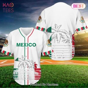 AVAILABLE Mexico White Baseball Jersey