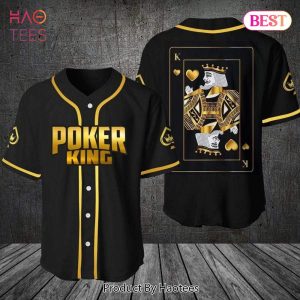 AVAILABLE Poker King Black Baseball Jersey