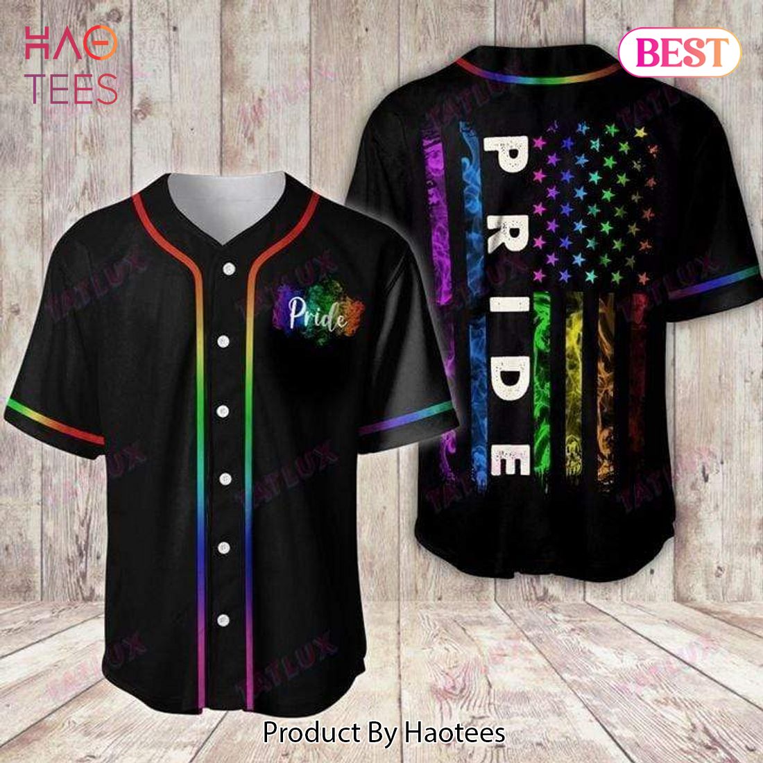 AVAILABLE Pride Flag Baseball Jersey AVAILABLE Pride Flag Baseball Jersey
