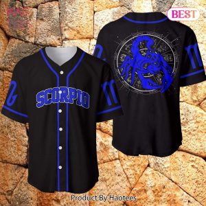 AVAILABLE Scorpio Zodiac Blue Black Baseball Jersey