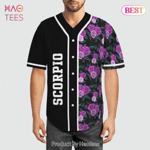 AVAILABLE Scorpio Zodiac With Tropical Flowery 3D Baseball Jersey H