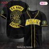AVAILABLE Simple Black Yellow Us Army Baseball Jersey