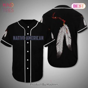 AVAILABLE Simple Native American Black Baseball Jersey