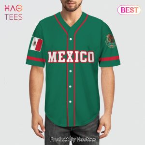 AVAILABLE Skull Mexico Flag Baseball Jersey