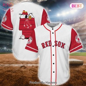 AVAILABLE Snoopy Boston Red Sox Baseball Jersey 22