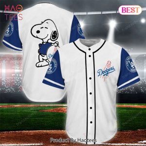 AVAILABLE Snoopy Los Angeles Dodgers Baseball Jersey 14