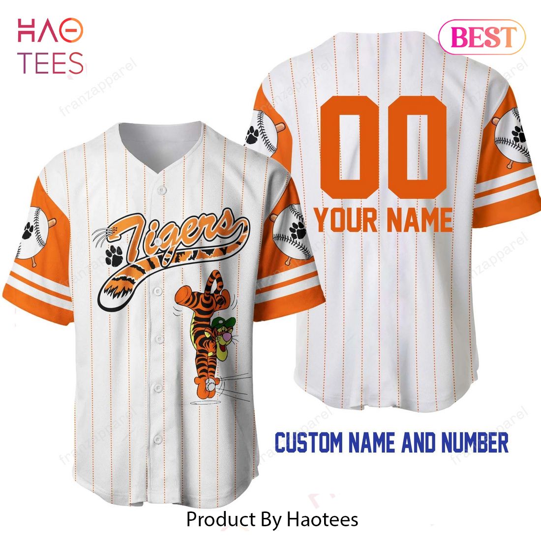 Custom Orange Black-White Baseball Jersey