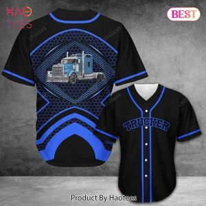 AVAILABLE Trucker Blue Baseball Jersey Kv