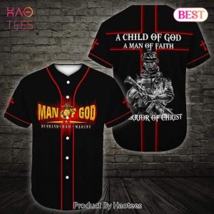 AVAILABLE Us Marine Man Of God Baseball Jersey