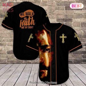 AVAILABLE We Walk By Faith Jesus 3D Baseball Jersey Kv