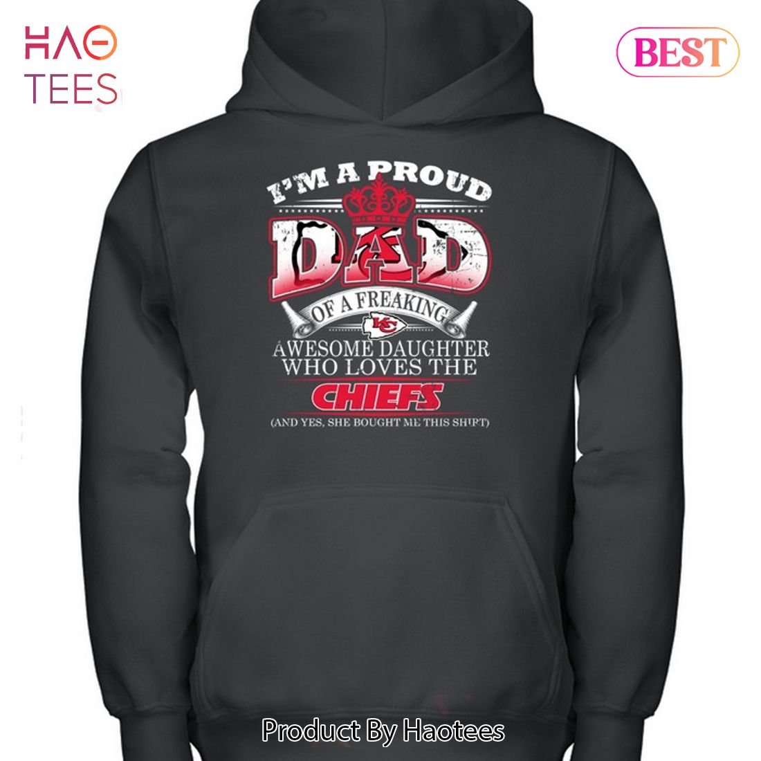 Proud Of Dad Of An Awesome Daughter Kansas City Chiefs T Shirts