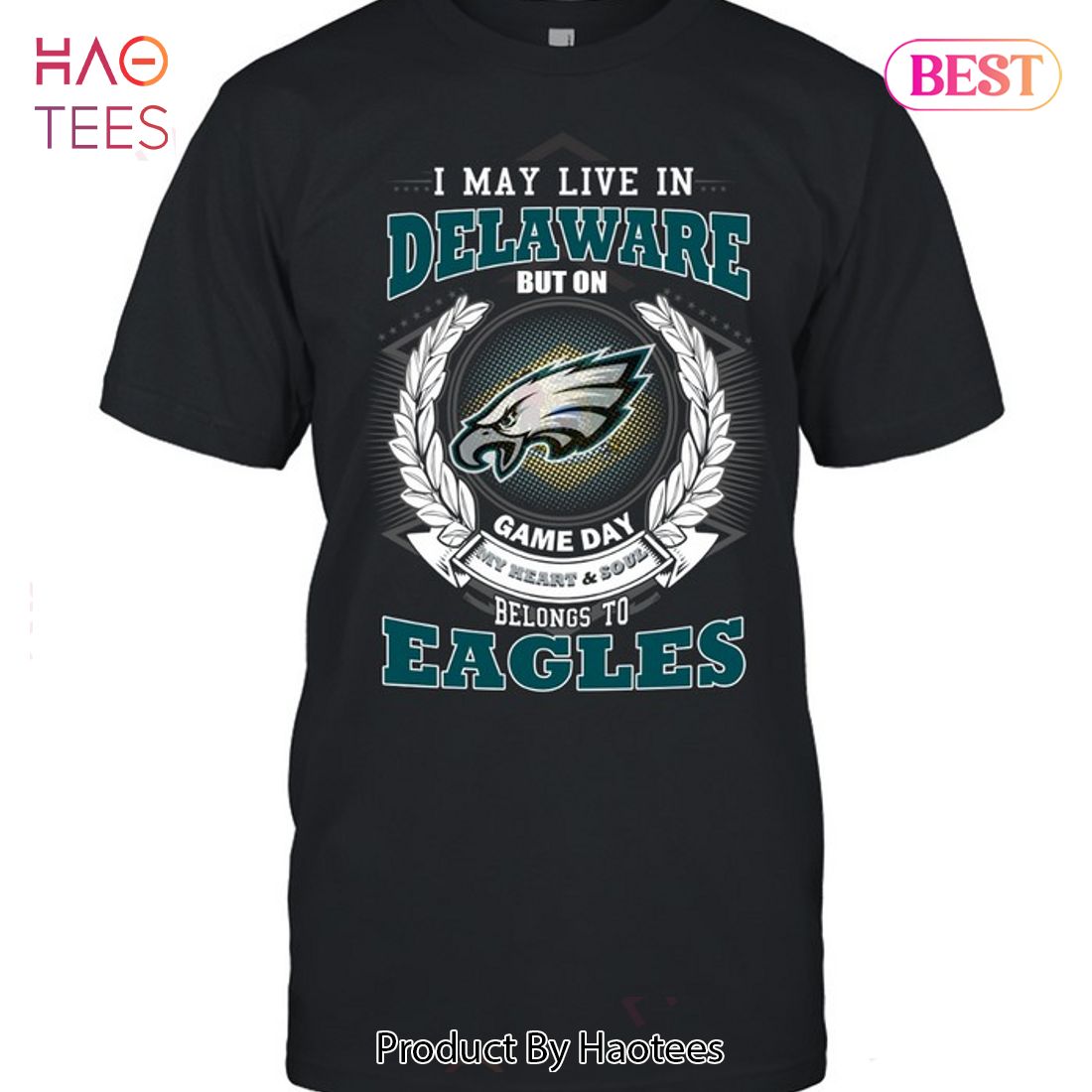 I May Live In Delaware But On Game Day My Heart & Soul Belongs To Philadelphia Eagles Unisex T-Shirt I May Live In Delaware But On Game Day My Heart & Soul Belongs To Philadelphia Eagles Unisex T-Shirt