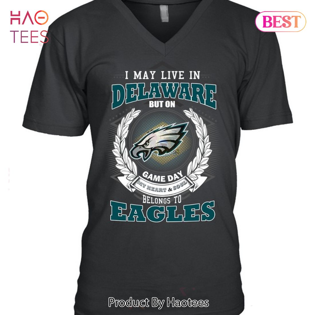 I May Live In Delaware But On Game Day My Heart & Soul Belongs To Philadelphia Eagles Unisex T-Shirt I May Live In Delaware But On Game Day My Heart & Soul Belongs To Philadelphia Eagles Unisex T-Shirt