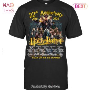22nd Anniversaty 2001-2023 Harry Potter Thank You For The Memories T-Shirt