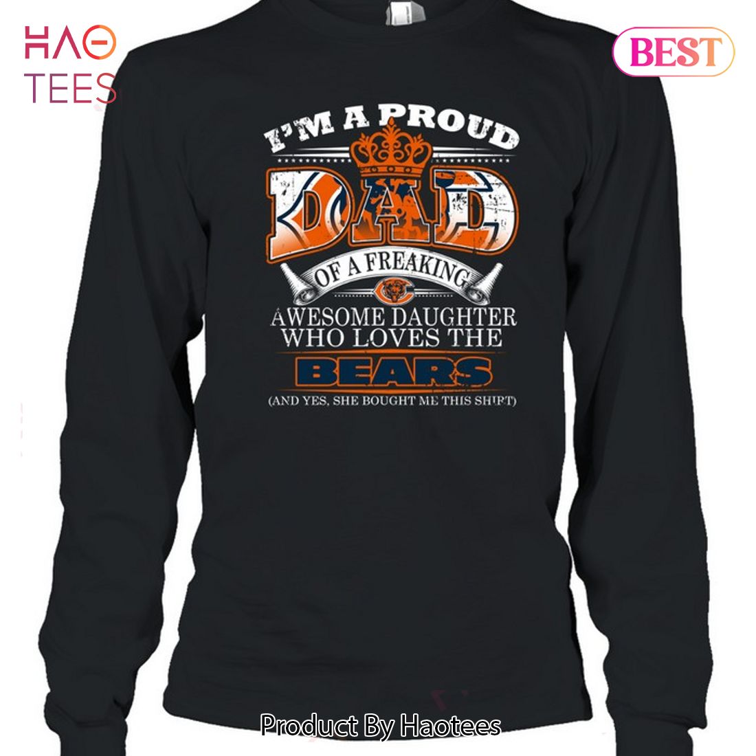 Proud Of Dad Of An Awesome Daughter Chicago Bears T Shirts – Best