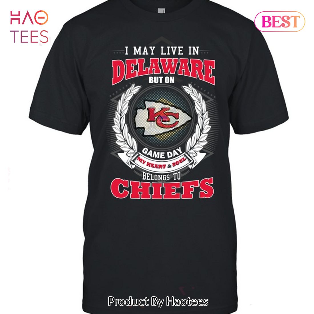 Kansas City Chiefs T-Shirt 2XL / White / Heart Chiefs