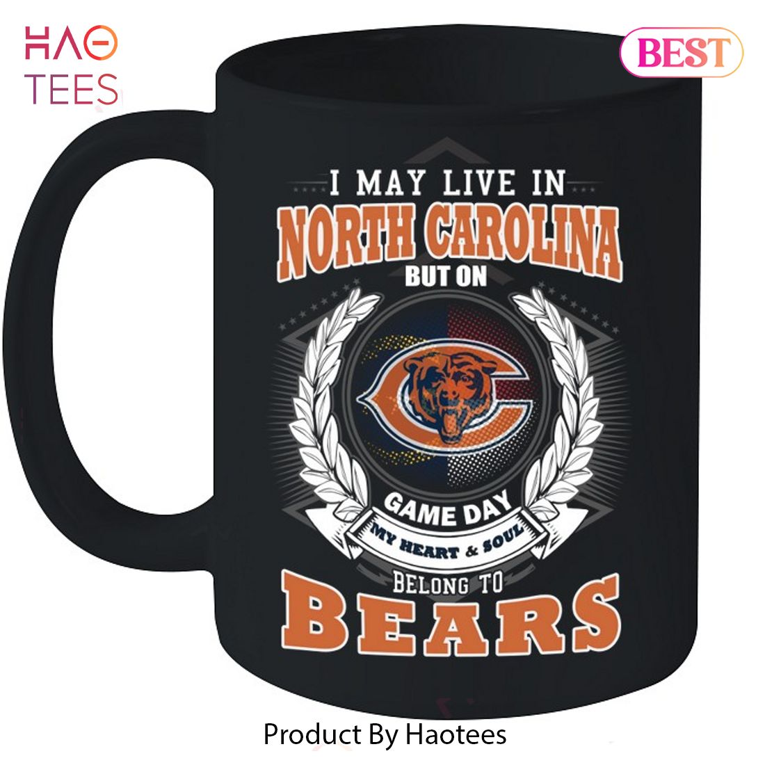 HOT I May Live In North Carolina But On Game Day My Heart & Soul Belongs To Chicago Bears Unisex T-Shirt HOT I May Live In North Carolina But On Game Day My Heart & Soul Belongs To Chicago Bears Unisex T-Shirt