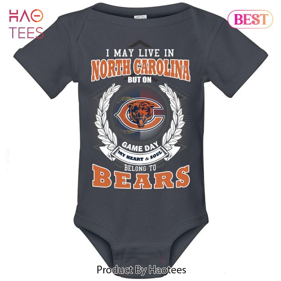 HOT I May Live In North Carolina But On Game Day My Heart & Soul Belongs To Chicago Bears Unisex T-Shirt HOT I May Live In North Carolina But On Game Day My Heart & Soul Belongs To Chicago Bears Unisex T-Shirt