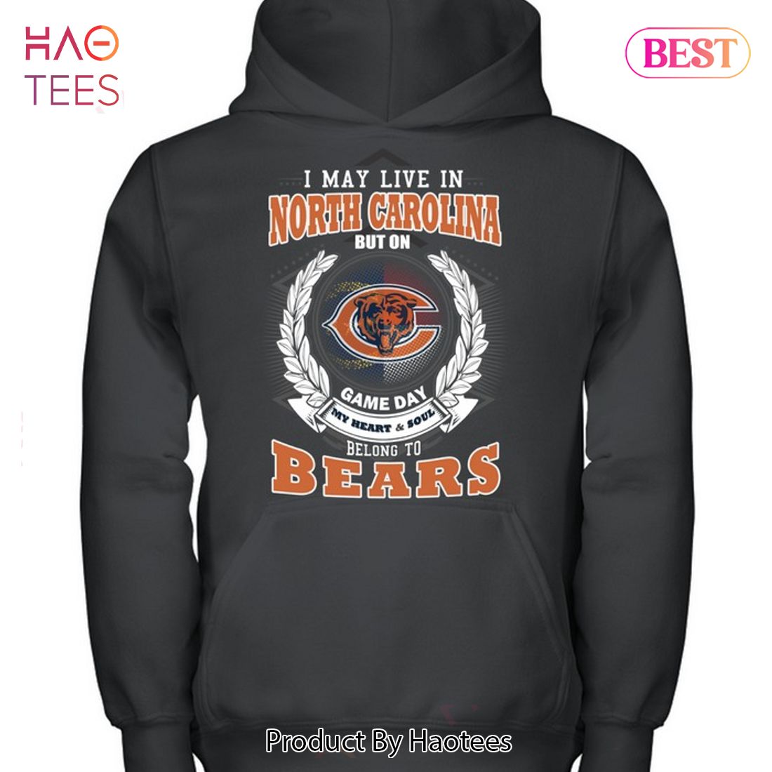 HOT I May Live In North Carolina But On Game Day My Heart & Soul Belongs To Chicago Bears Unisex T-Shirt HOT I May Live In North Carolina But On Game Day My Heart & Soul Belongs To Chicago Bears Unisex T-Shirt