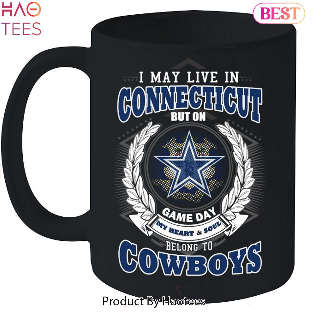 Official i May Live In Connecticut But On Game Day My Heart _ Soul Belongs  To Dallas Cowboys Shirt - Limotees