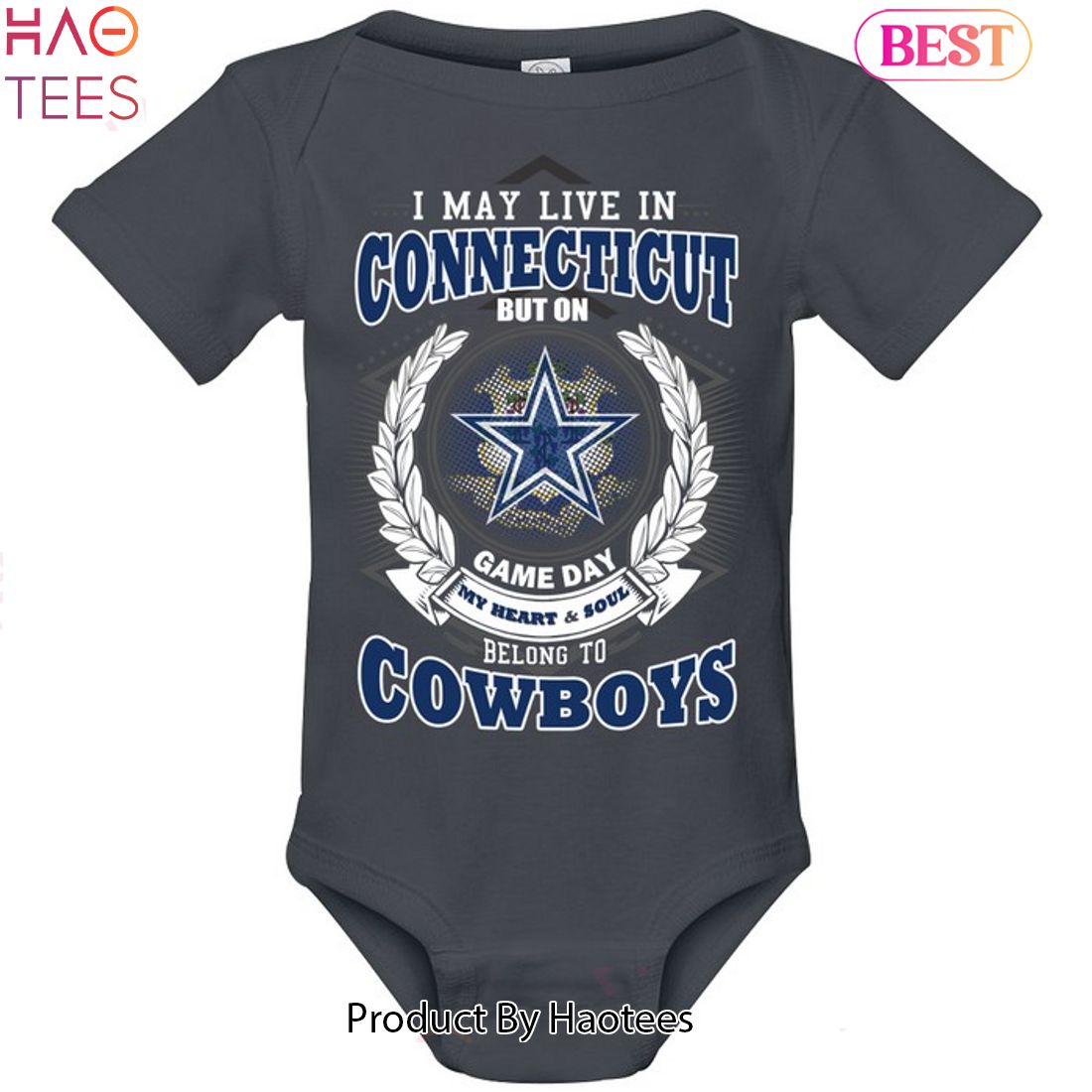 Official i May Live In Connecticut But On Game Day My Heart _ Soul Belongs  To Dallas Cowboys Shirt - Limotees