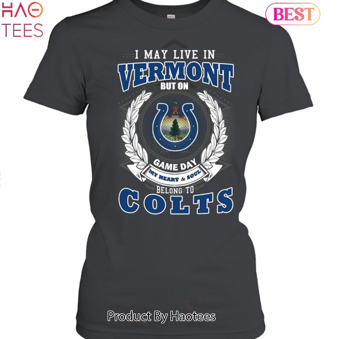 HOT TREND I May Live In Vermont But On Game Day My Heart & Soul Belongs To Indianapolis Colts Unisex T-Shirt HOT TREND I May Live In Vermont But On Game Day My Heart & Soul Belongs To Indianapolis Colts Unisex T-Shirt