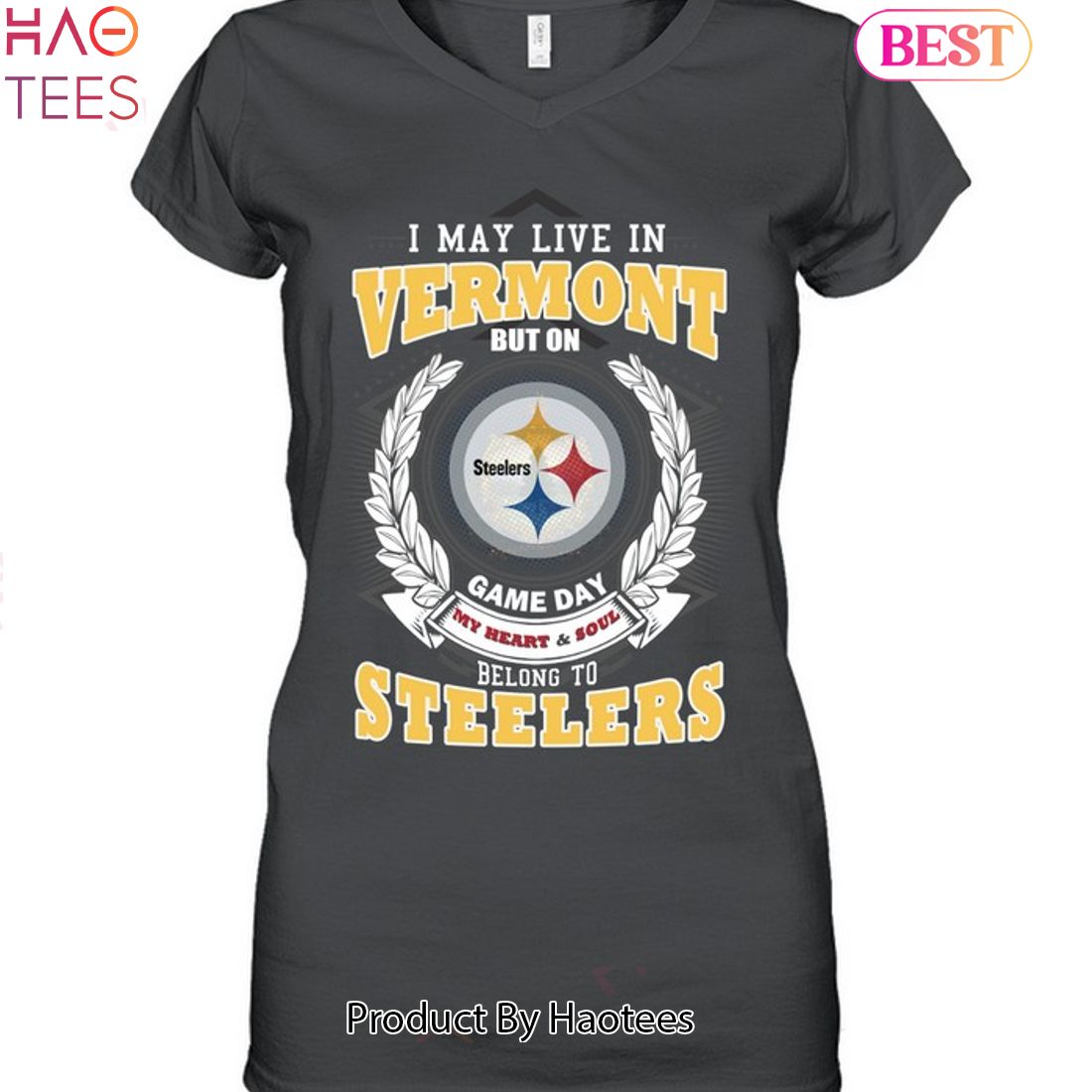HOT TREND I May Live In Vermont But On Game Day My Heart & Soul Belongs To Pittsburgh Steelers Unisex T-Shirt HOT TREND I May Live In Vermont But On Game Day My Heart & Soul Belongs To Pittsburgh Steelers Unisex T-Shirt