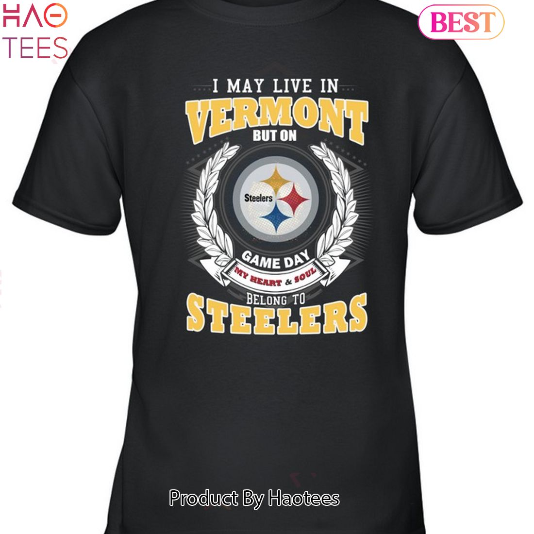 HOT TREND I May Live In Vermont But On Game Day My Heart & Soul Belongs To Pittsburgh Steelers Unisex T-Shirt HOT TREND I May Live In Vermont But On Game Day My Heart & Soul Belongs To Pittsburgh Steelers Unisex T-Shirt