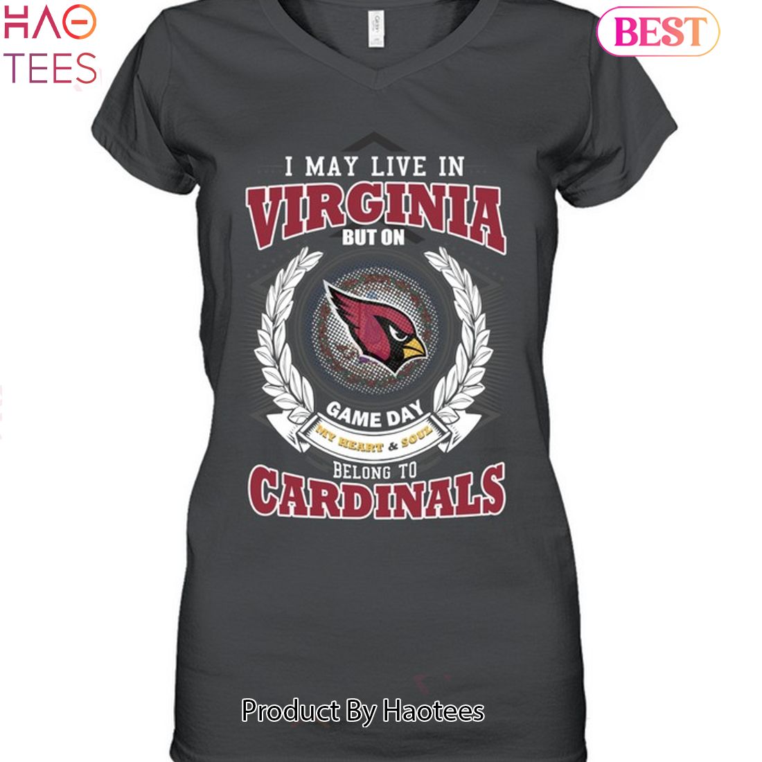 HOT TREND I May Live In Virginia But On Game Day My Heart & Soul Belongs To Arizona Cardinals Unisex T-Shirt HOT TREND I May Live In Virginia But On Game Day My Heart & Soul Belongs To Arizona Cardinals Unisex T-Shirt