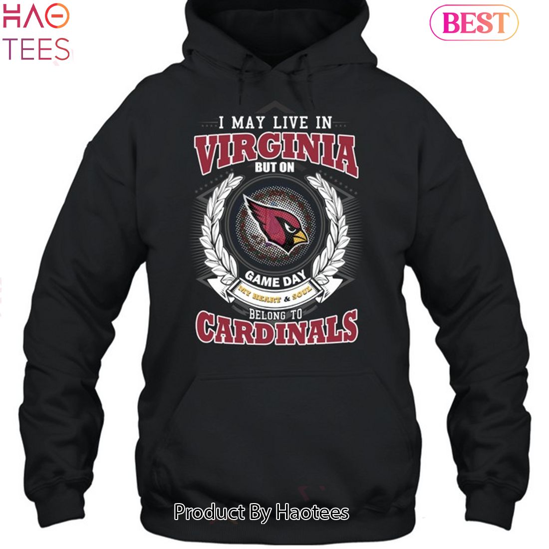 HOT TREND I May Live In Virginia But On Game Day My Heart & Soul Belongs To Arizona Cardinals Unisex T-Shirt HOT TREND I May Live In Virginia But On Game Day My Heart & Soul Belongs To Arizona Cardinals Unisex T-Shirt