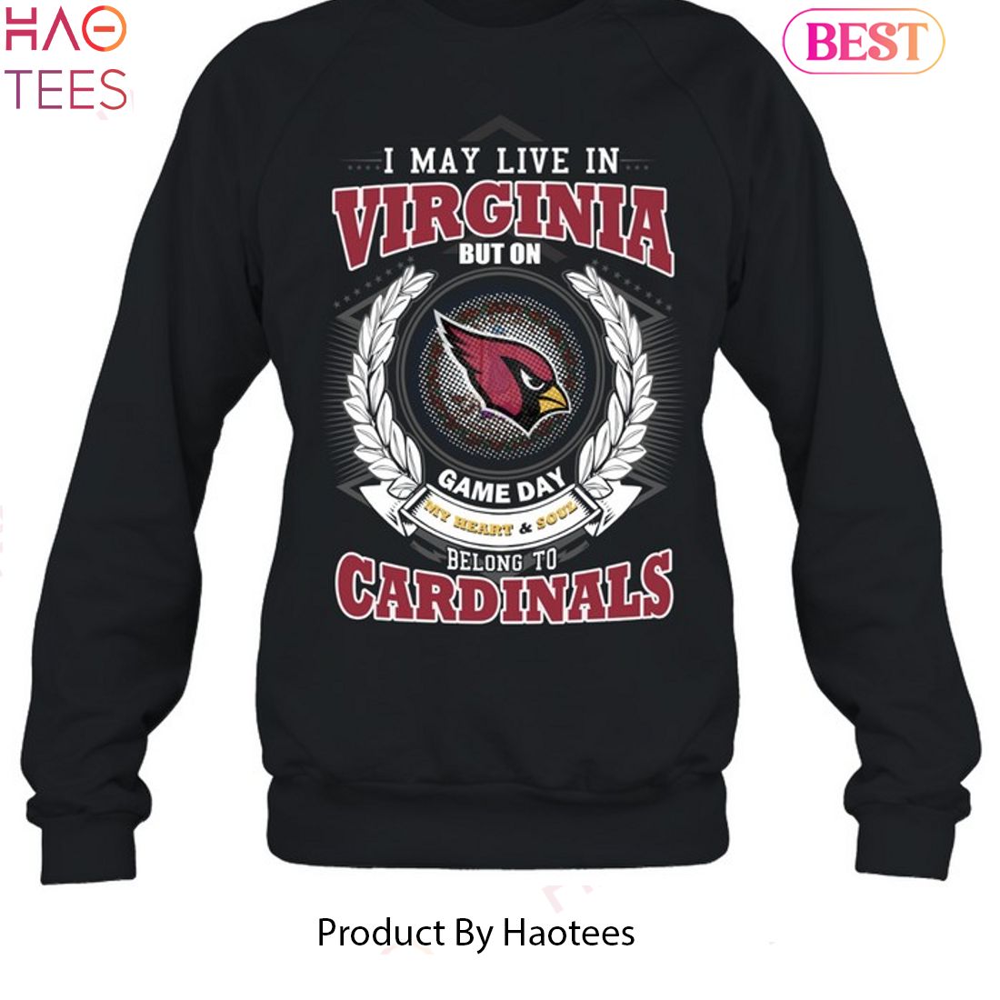 HOT TREND I May Live In Virginia But On Game Day My Heart & Soul Belongs To Arizona Cardinals Unisex T-Shirt HOT TREND I May Live In Virginia But On Game Day My Heart & Soul Belongs To Arizona Cardinals Unisex T-Shirt