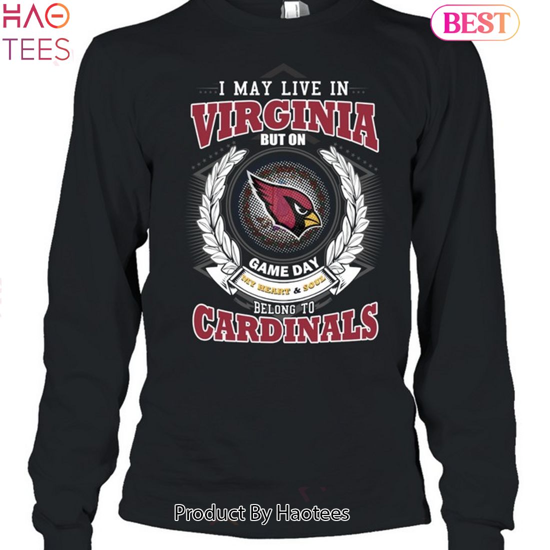 HOT TREND I May Live In Virginia But On Game Day My Heart & Soul Belongs To Arizona Cardinals Unisex T-Shirt HOT TREND I May Live In Virginia But On Game Day My Heart & Soul Belongs To Arizona Cardinals Unisex T-Shirt