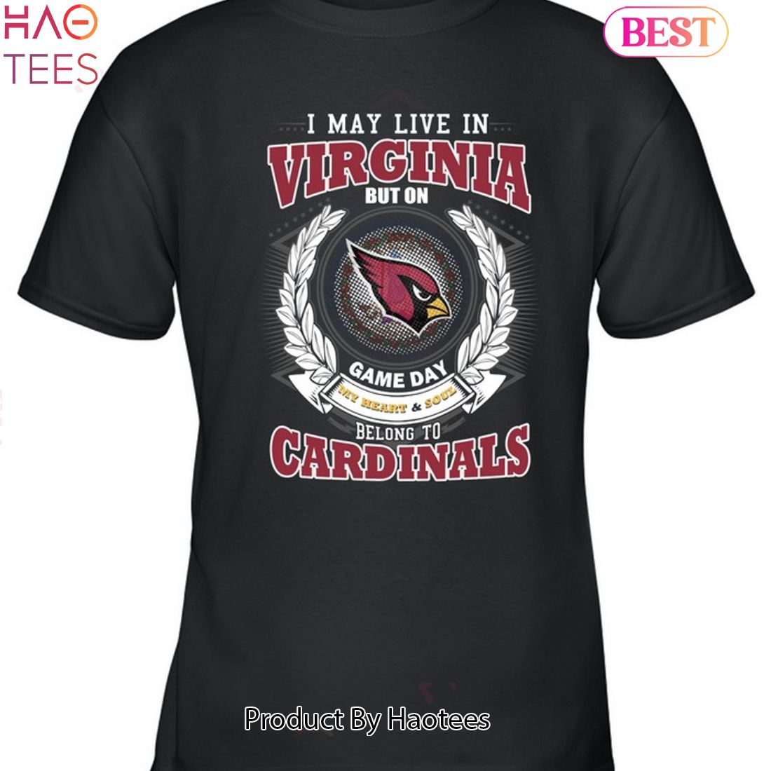 HOT TREND I May Live In Virginia But On Game Day My Heart & Soul Belongs To Arizona Cardinals Unisex T-Shirt HOT TREND I May Live In Virginia But On Game Day My Heart & Soul Belongs To Arizona Cardinals Unisex T-Shirt
