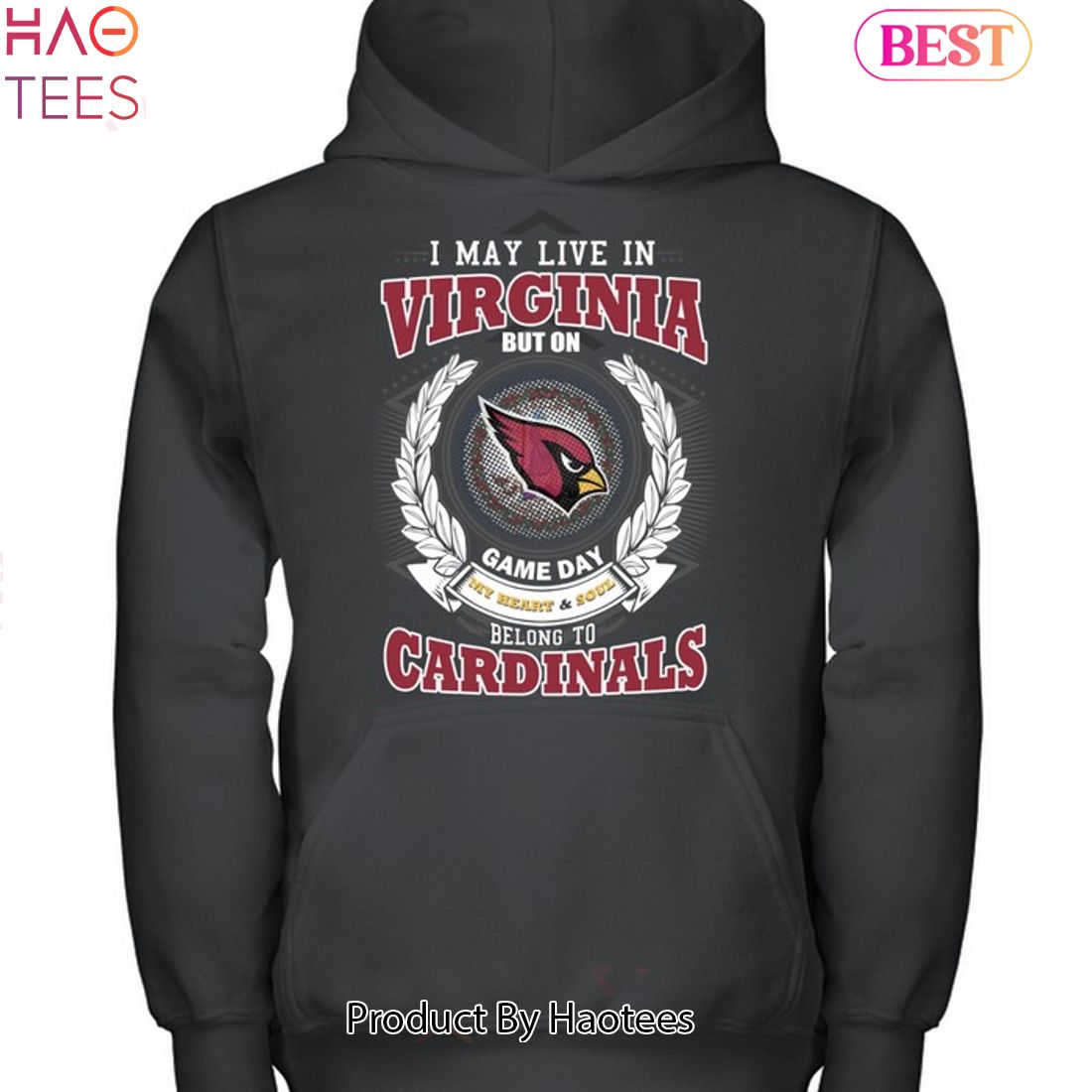 HOT TREND I May Live In Virginia But On Game Day My Heart & Soul Belongs To Arizona Cardinals Unisex T-Shirt HOT TREND I May Live In Virginia But On Game Day My Heart & Soul Belongs To Arizona Cardinals Unisex T-Shirt