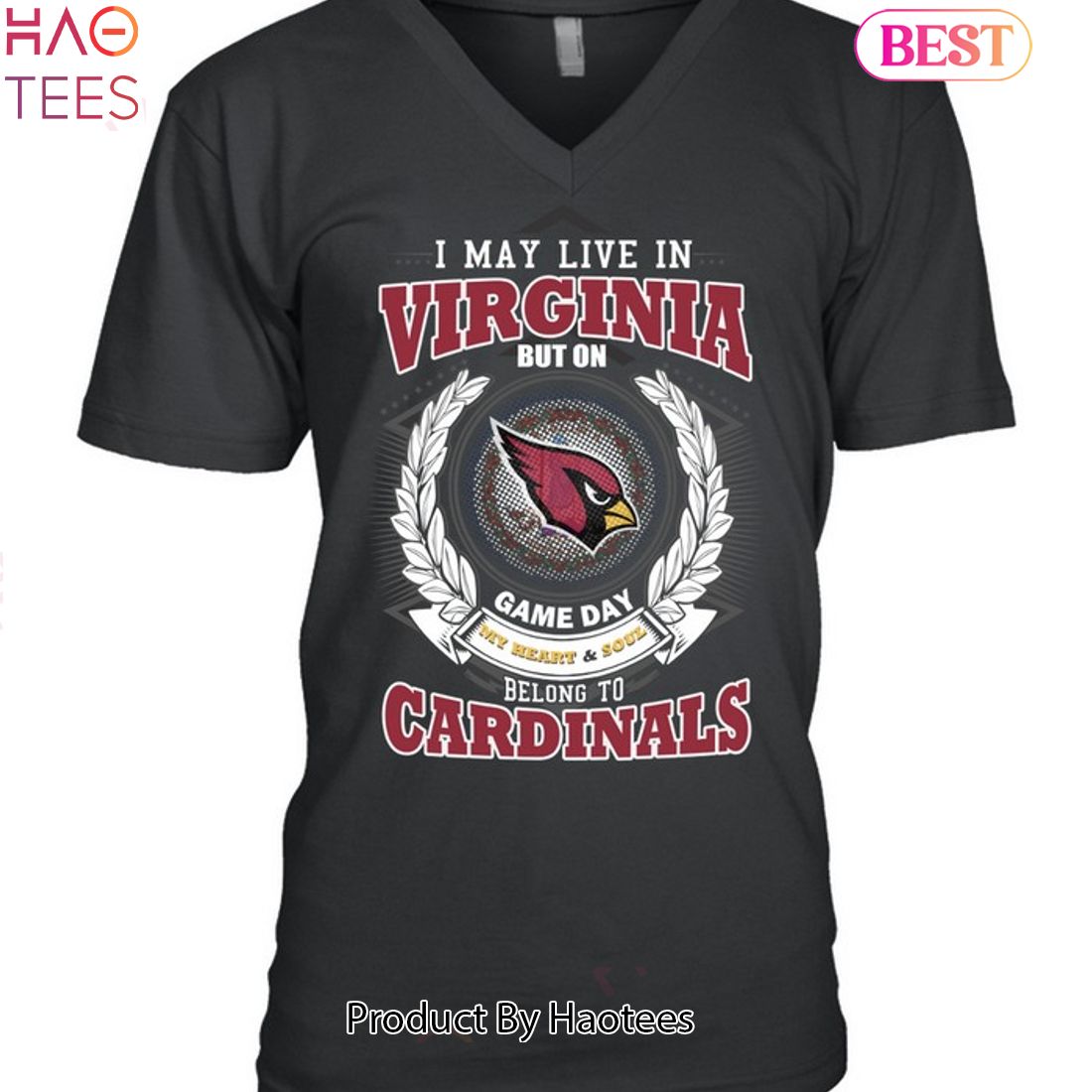 HOT TREND I May Live In Virginia But On Game Day My Heart & Soul Belongs To Arizona Cardinals Unisex T-Shirt HOT TREND I May Live In Virginia But On Game Day My Heart & Soul Belongs To Arizona Cardinals Unisex T-Shirt